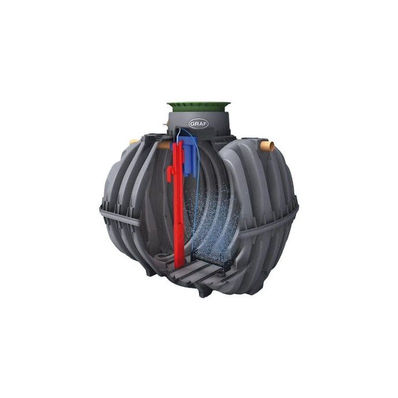 Graf One 2 Clean Sewage Treatment Plant Gravity Fed - 3750 Litre For 5 Persons