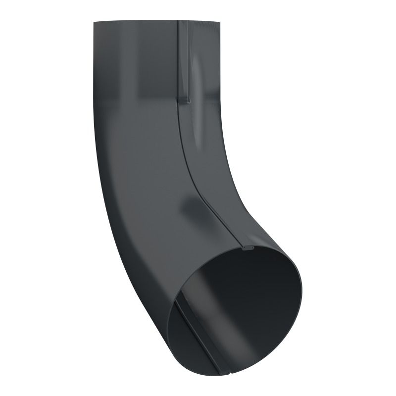 Lindab Aluminium Conical Pipe Bend 70 - 75mm Anthracite Grey