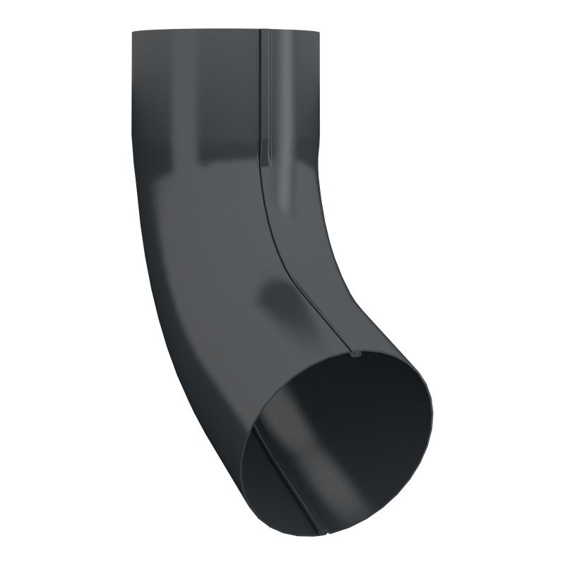 Lindab Aluminium Pipe Bend with Socket 70 - 100mm Anthracite Grey