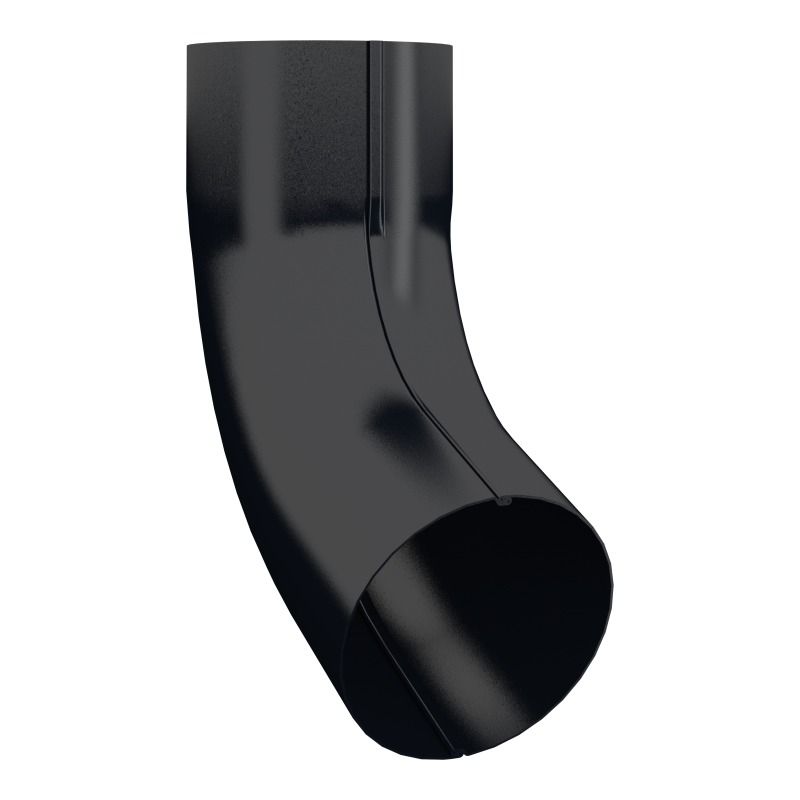 Lindab Aluminium Pipe Bend with Socket 70 - 87mm Black