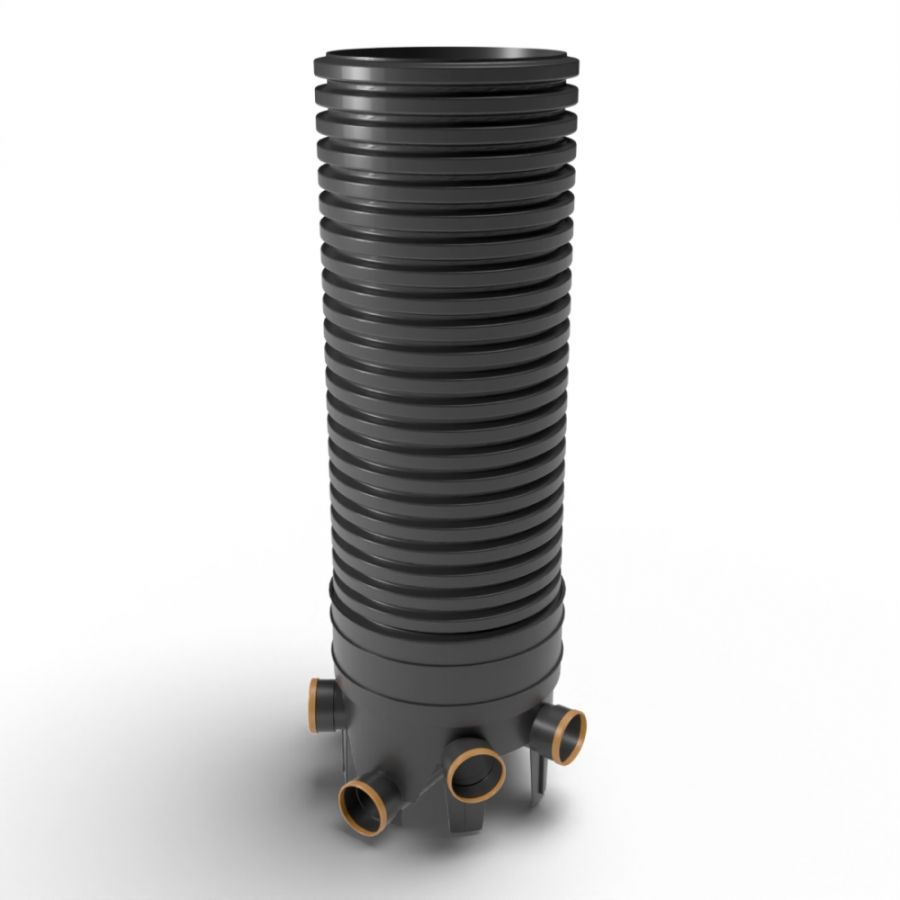 Inspection Chamber Set - 450mm Diameter x 1940mm Depth with 110mm Channel & 110mm Inlets