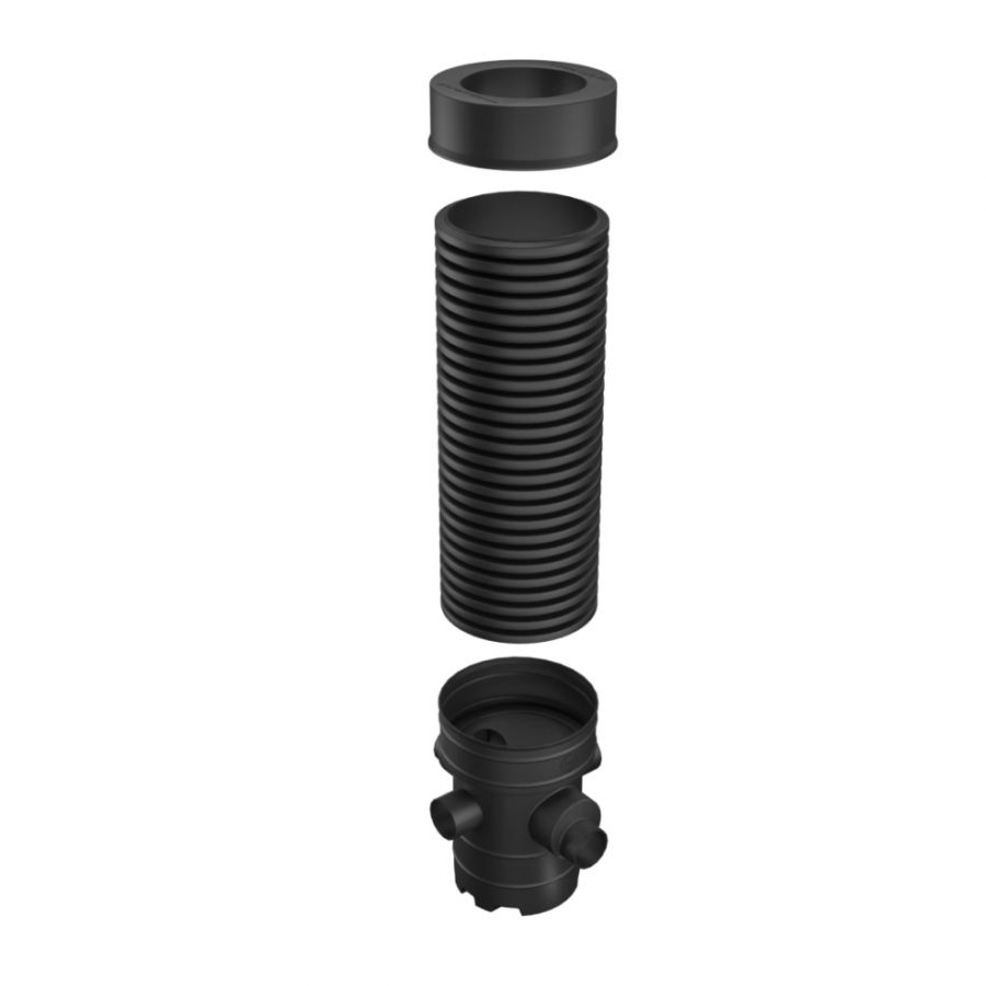 Catchpit Chamber Set - 450mm Diameter x 2000mm Height For 225mm Twinwall with 150mm Inlets