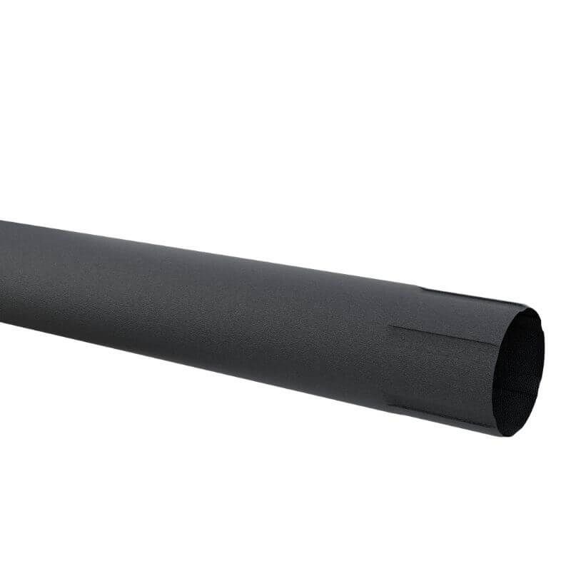 Lindab Aluminium Intermediate Pipe - 87mm x 1mtr Anthracite Grey