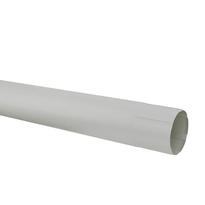 Lindab Aluminium Intermediate Pipe - 87mm x 1mtr White