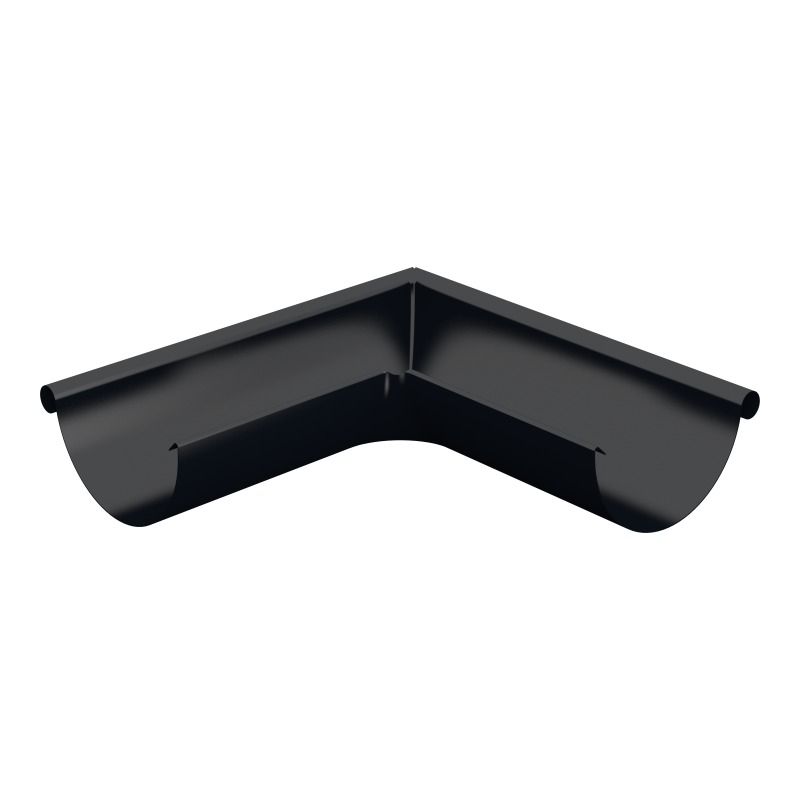 Lindab Aluminium Gutter External Angle 90 - 125mm Black
