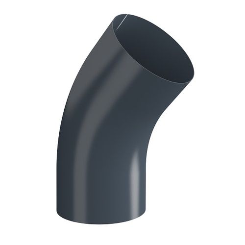 Lindab Steel Conical Pipe Bend 45 - 87mm Graphite