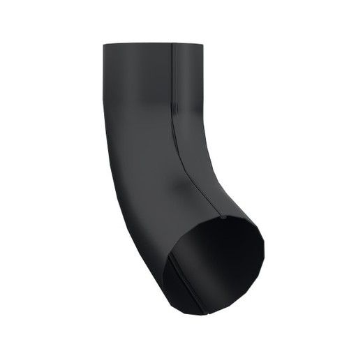 Lindab Steel Downpipe Bend with Socket 70 - 100mm Matte Black
