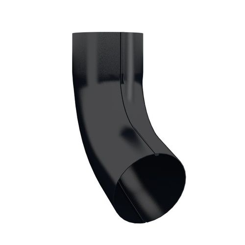Lindab Steel Downpipe Bend with Socket 70 - 120mm Black