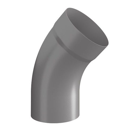 Lindab Steel Downpipe Bend with Socket 45 - 75mm Anthracite Metallic