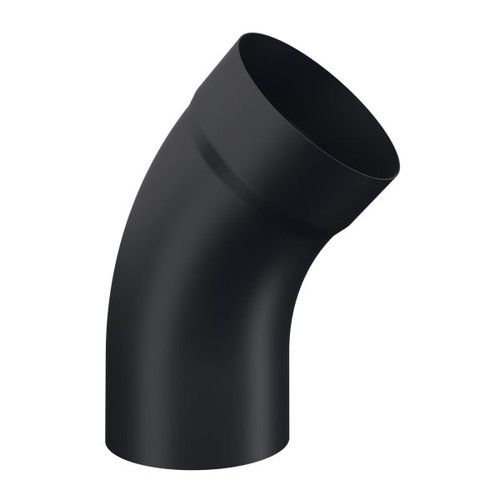 Lindab Steel Downpipe Bend with Socket 45 - 75mm Matte Black