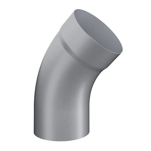 Lindab Steel Downpipe Bend with Socket 45 - 87mm Silver Metallic