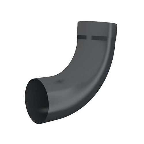Lindab Steel Downpipe Bend with Socket 85 - 100mm Anthracite Grey