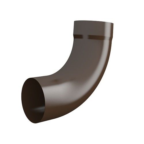 Lindab Steel Downpipe Bend with Socket 85 - 75mm Brown