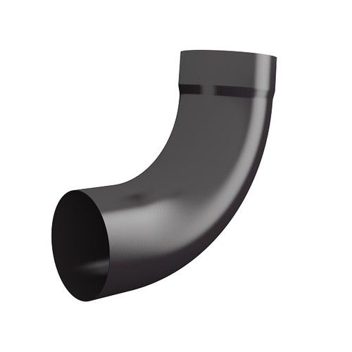 Lindab Steel Downpipe Bend with Socket 85 - 87mm Coffee Brown