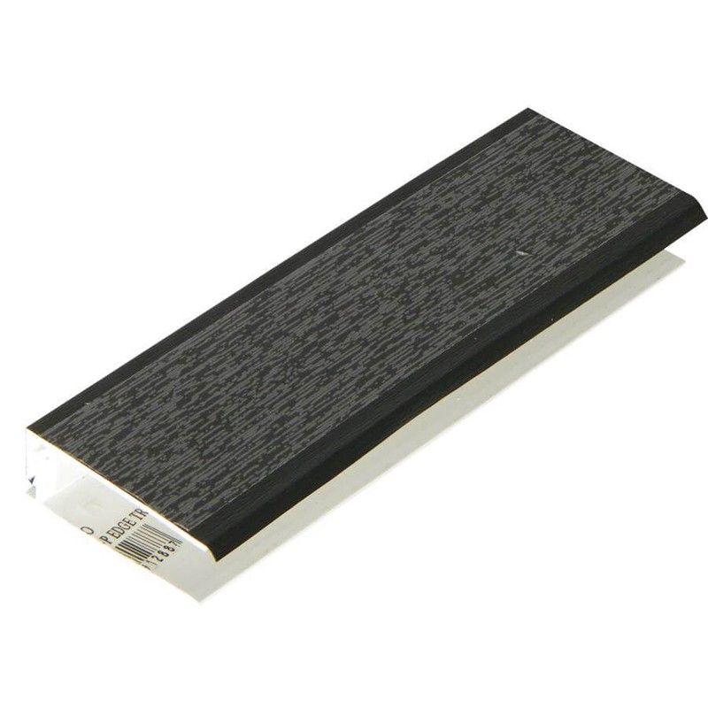 FloPlast Shiplap Cladding Two Part Top Edge Trim - 5mtr Black Ash Woodgrain