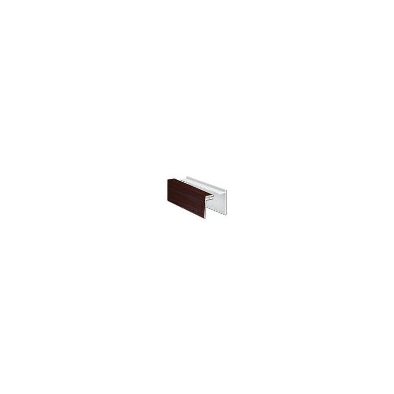 FloPlast Shiplap Cladding Two Part Top Edge Trim - 5mtr Rosewood