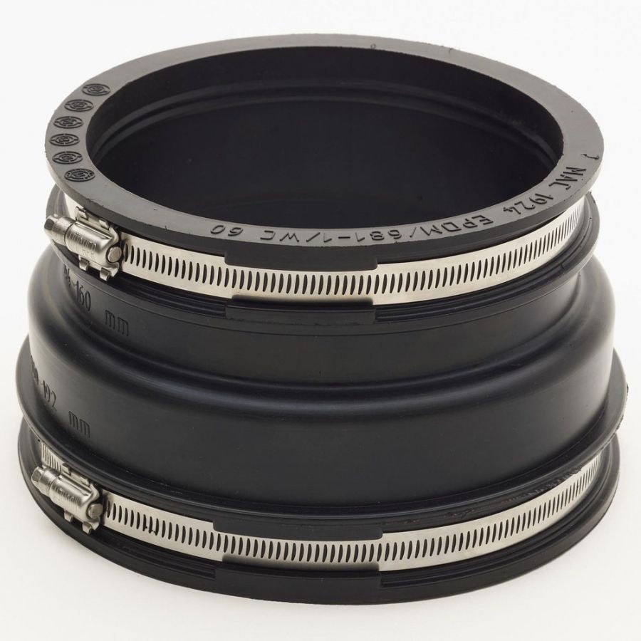 Drainage Flexible Coupling/ Adaptor Stepped - 108-122mm to 121-137mm