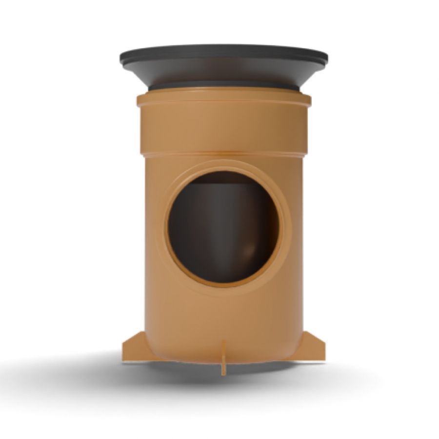 FloPlast Drainage Back Inlet Bottle Gully Circular Grid - 110mm