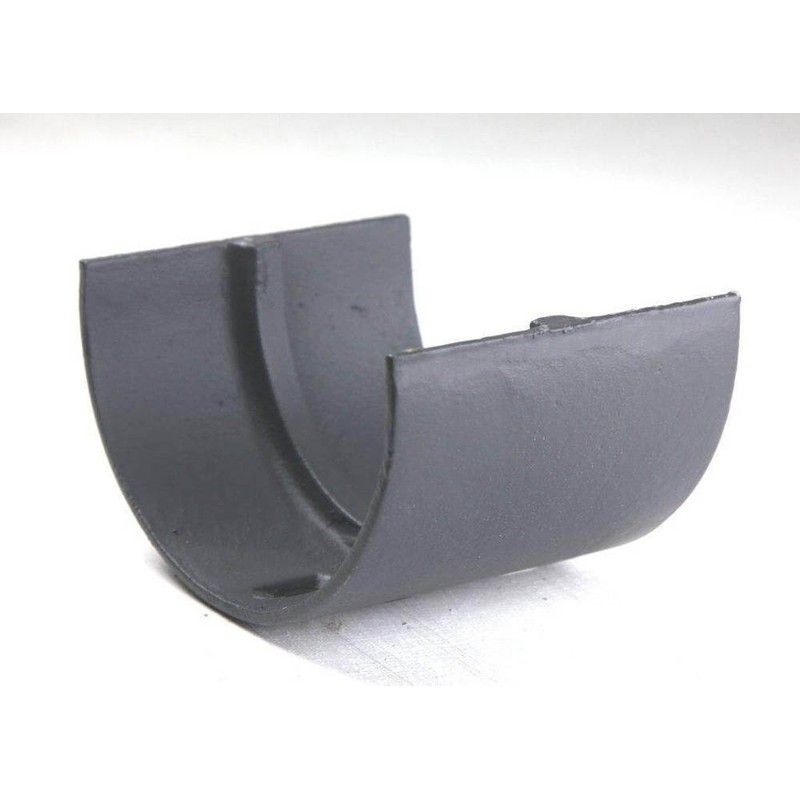 Cast Iron Deep Half Round Gutter Union - 125mm Primed