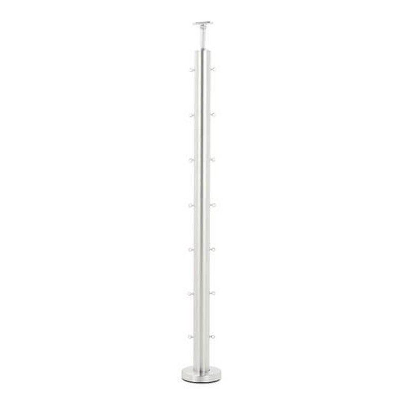 Stainless Steel Balustrade Mid Post Fully Assembled with Eye Bolts - 972mm Height x 48.3mm Diameter