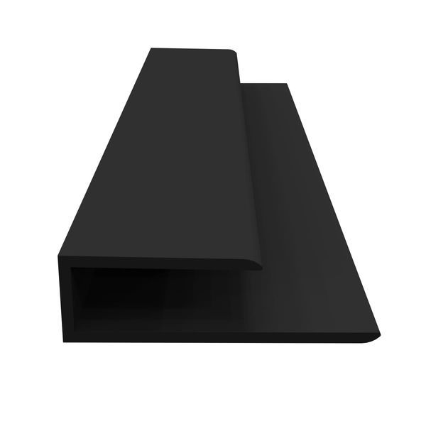 Black Smooth Soffit J Trim - 5mtr