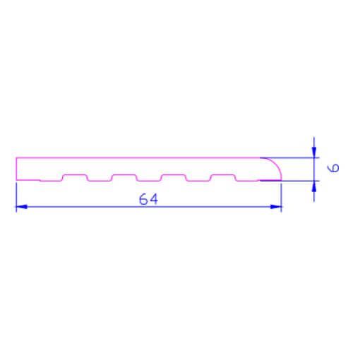 PVC Architrave - 65mm x 5mtr White