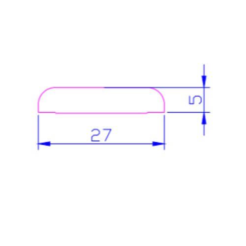 PVC D Section - 28mm x 5mtr Black Ash Woodgrain