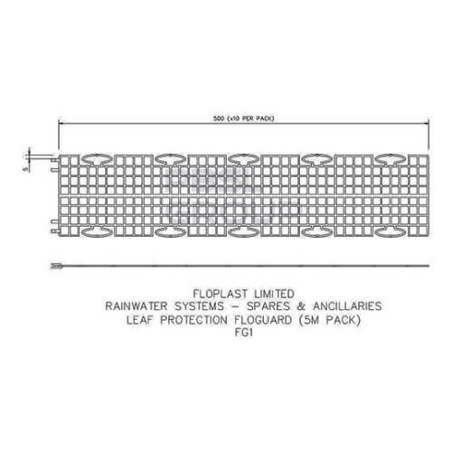 FloPlast Floguard Gutter Guard - 50mtr Pack