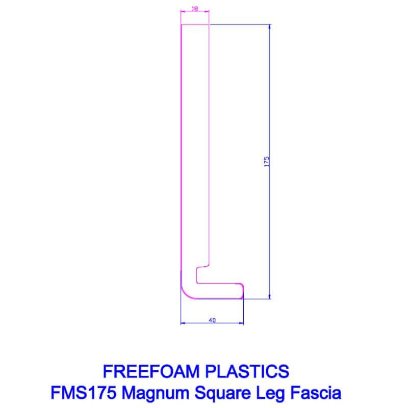 175mm White Fascia Board - 18mm x 5mtr