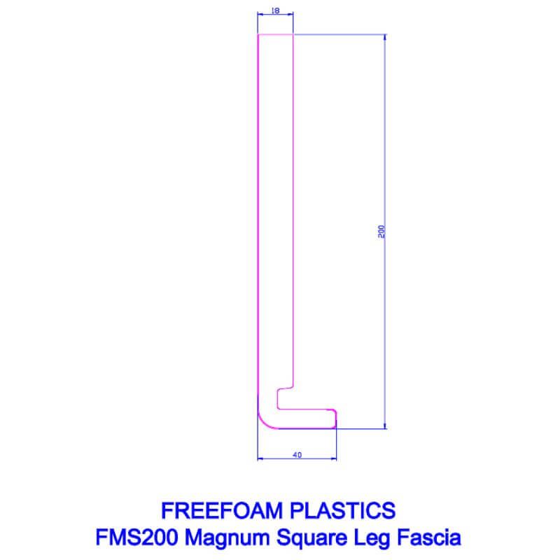 200mm White Fascia Board - 18mm x 5mtr