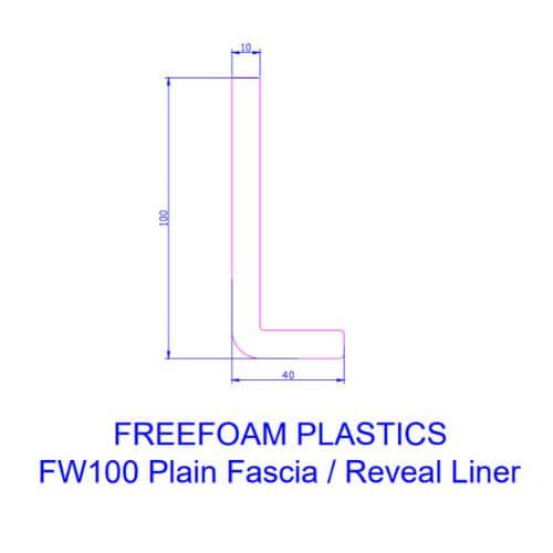 100mm White Fascia Capping Board - 10mm x 5mtr