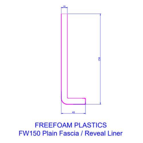 150mm White Fascia Capping Board - 10mm x 5mtr