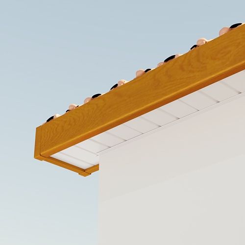 400mm Golden Oak Fascia Capping Box End Board - 10mm x 1.25mtr