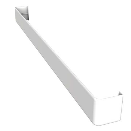 White Fascia Double End Joint Trim - 600mm x 47mm