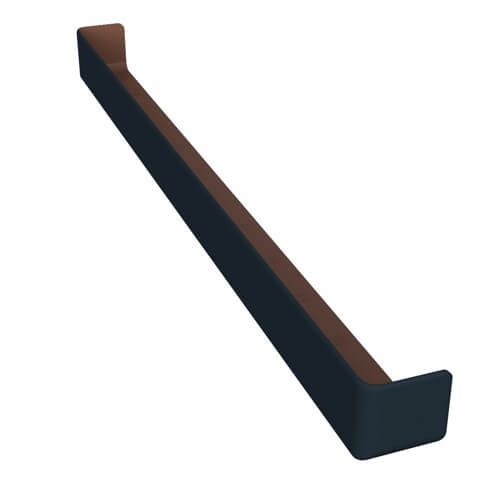 Anthracite Grey Woodgrain Fascia Board Double End Corner - 600mm x 45mm
