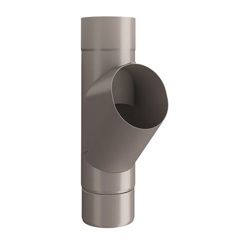 Lindab Steel Downpipe Branch 100mm - 100mm Anthracite Metallic