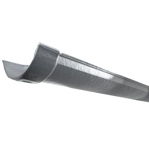 Cast Iron Beaded Half Round Gutter - 115mm x 1829mm Primed