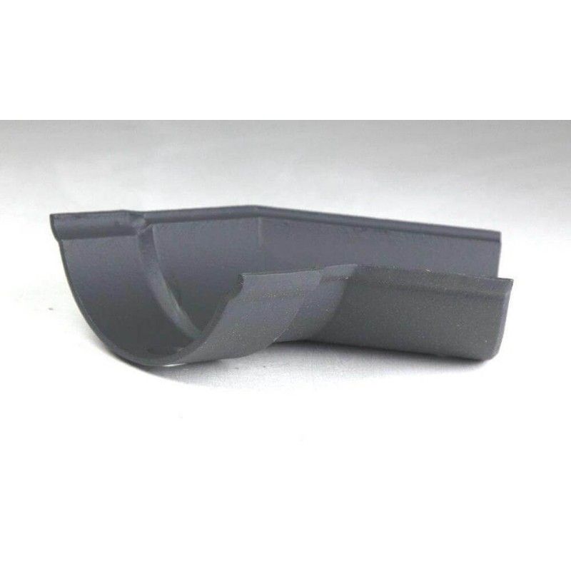 Cast Iron Beaded Half Round Gutter Right Hand Angle - 135 Degree x 125mm Primed