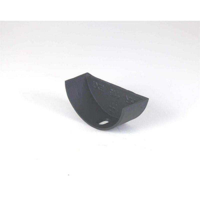 Cast Iron Half Round Gutter External Stopend - 115mm Primed