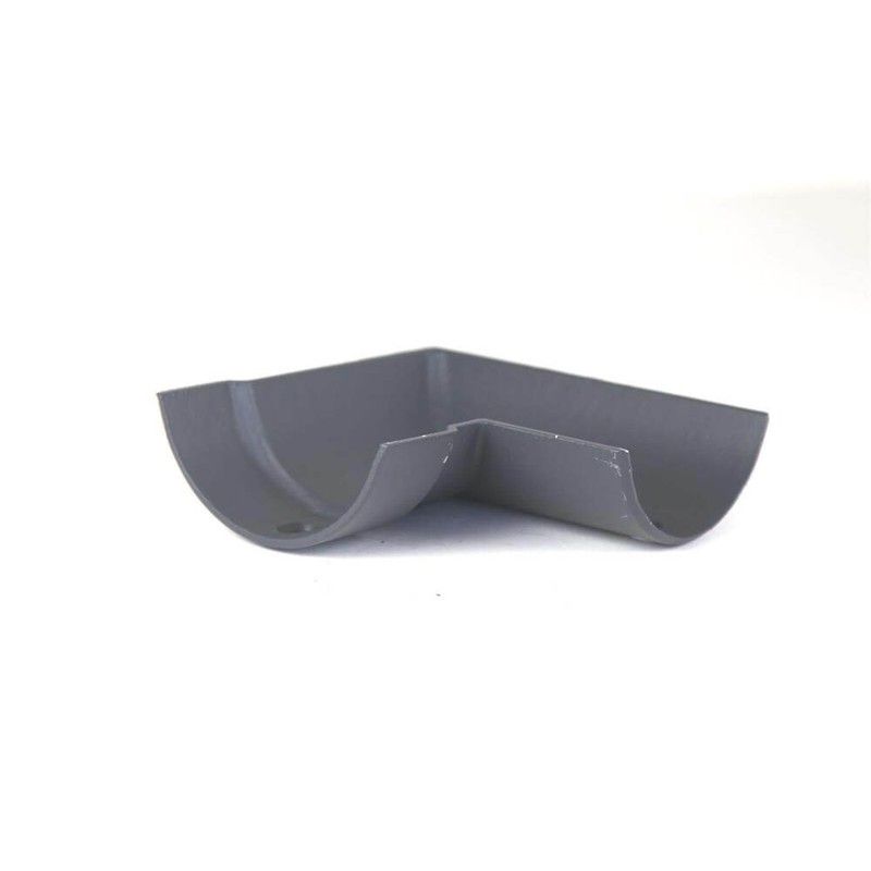 Cast Iron Half Round Gutter Right Hand Angle - 90 Degree x 125mm Primed