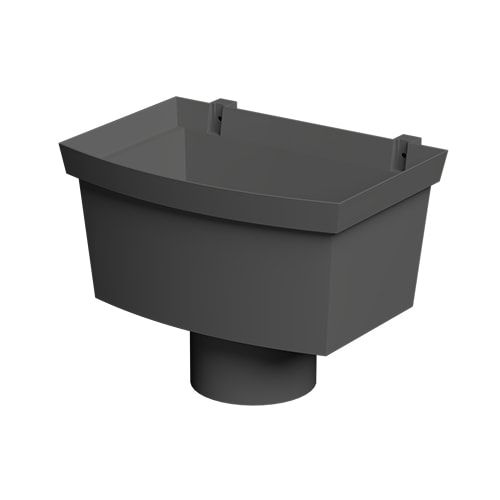 FloPlast 110mm Industrial/Xtraflo Downpipe Kit - Hopper - Grey
