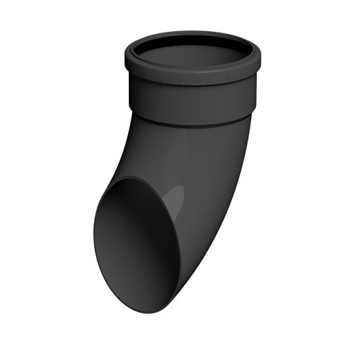 FloPlast 110mm Industrial/Xtraflo Downpipe Kit - Swan Neck - Black