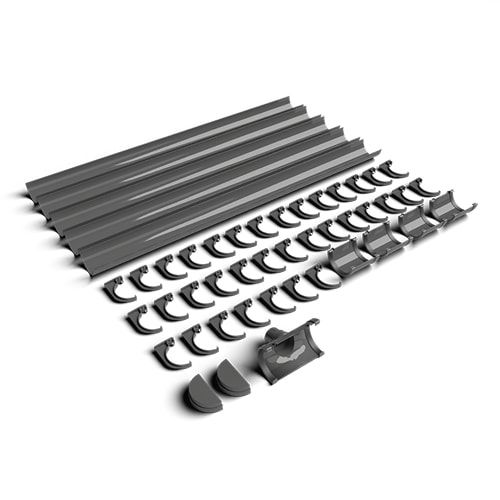FloPlast 20mtr 170mm Industrial/Xtraflo Gutter Kit - Standard - Grey
