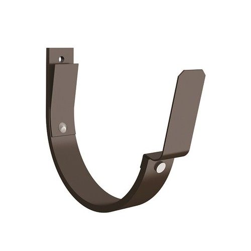Lindab Steel Gutter 70mm Flex-Fit Fascia Bracket - 100mm Brown