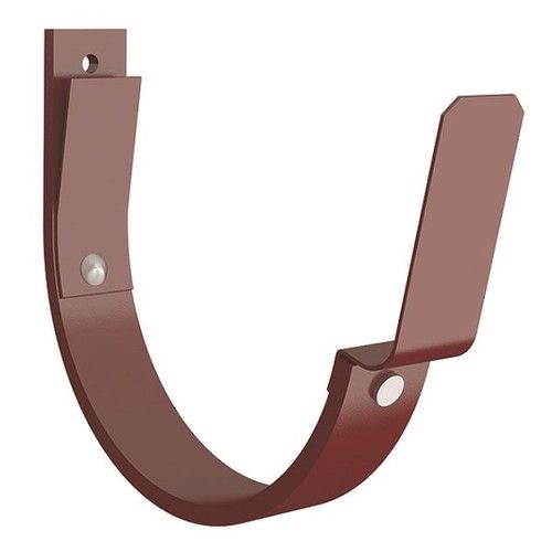 Lindab Steel Gutter 70mm Flex-Fit Fascia Bracket - 125mm Dark Red