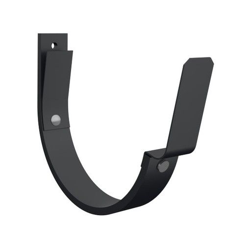 Lindab Steel Gutter 70mm Flex-Fit Fascia Bracket - 125mm Matte Black