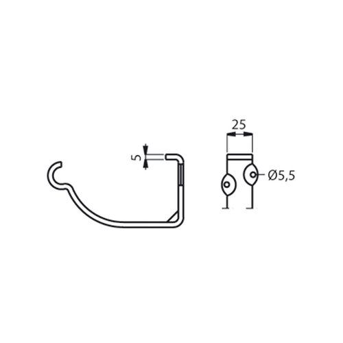 Lindab Steel Gutter Fascia Bracket - 100mm Graphite