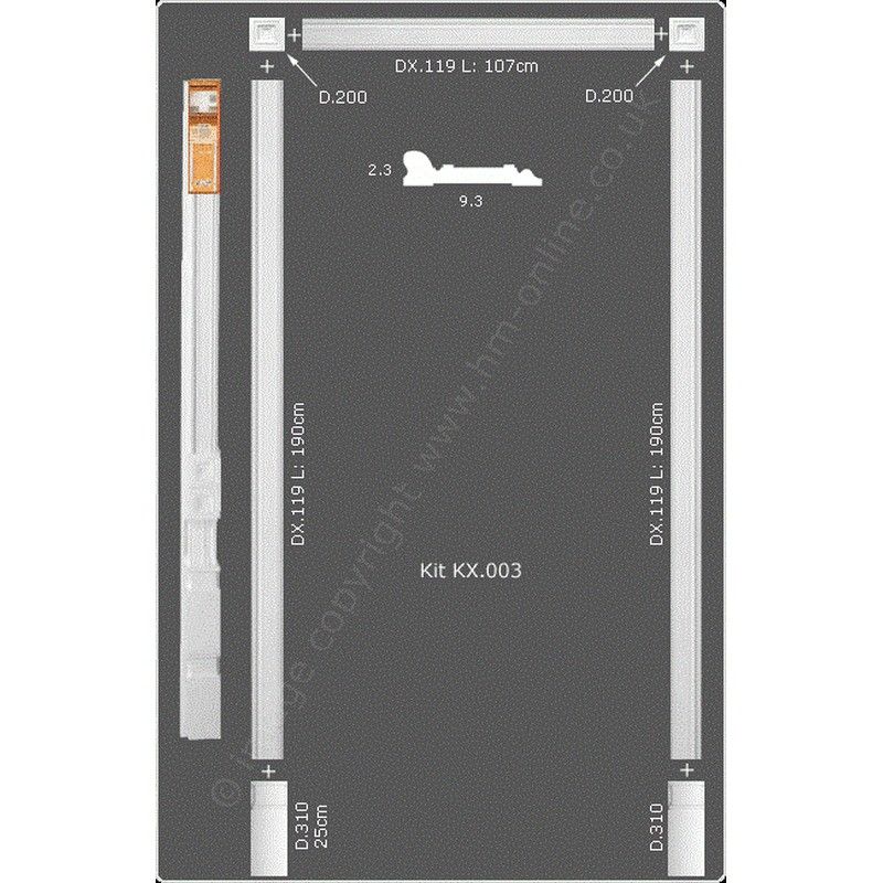 Door Kit Axxent Collection - 1900mm x 1070mm White