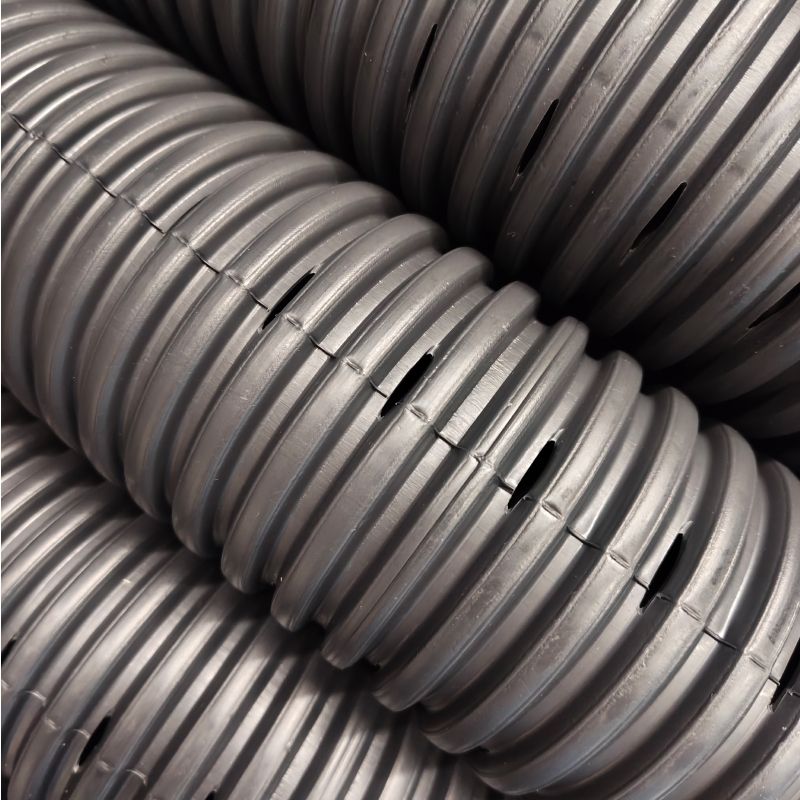 Perforated Land Drain - 100mm (O.D.) x 50mtr Coil