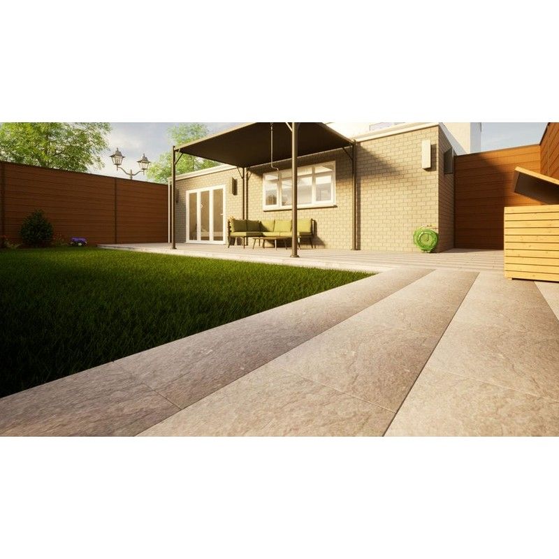 Limestone Paving - 600mm x 400mm x 25mm Graphite Grey